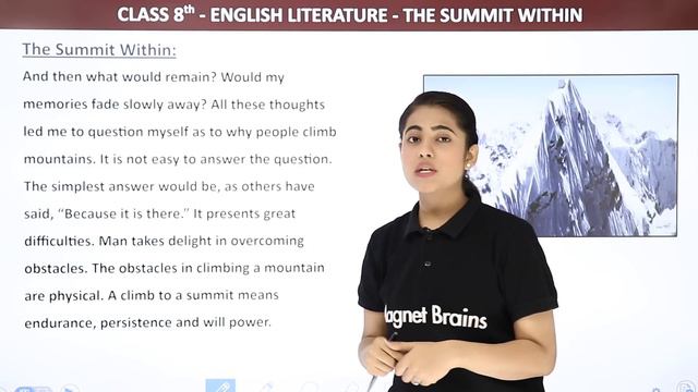 Class 8 English Chapter 5 | The Summit Within Explanation (Part 1) | Class 8 English смотреть онлайн