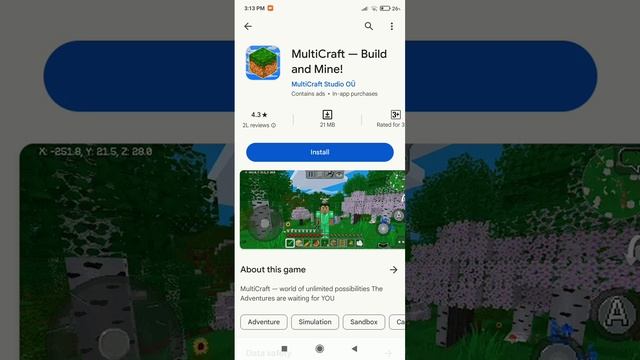 minecraft like game for android #gaming #android смотреть онлайн