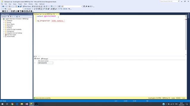SQL Server Sunucusunun Adının Değiştirilmesi смотреть онлайн