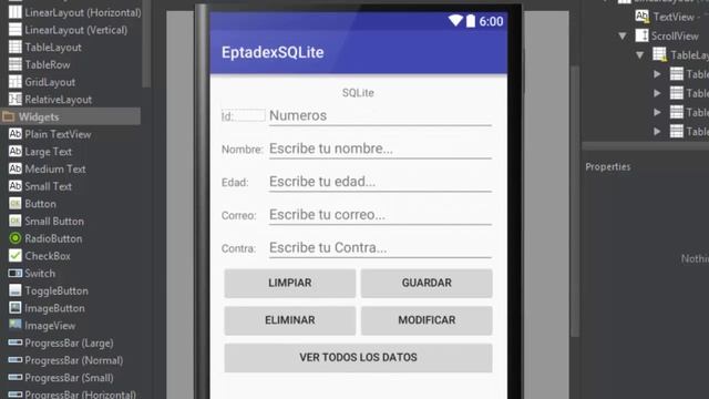 43 Manejar SQLite Parte 2 (diseño) densidades y tamaño de pantalla - Android смотреть онлайн