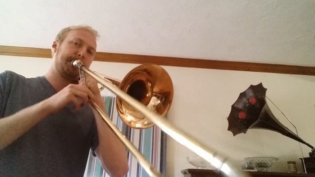 Bach Cello Suit 2 Sarabande on trombone смотреть онлайн