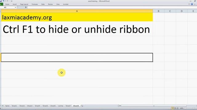 Excel shortcut key to hide or unhide ribbon смотреть онлайн