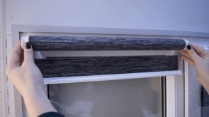 Установка рулонной шторы День-Ночь Мини DELFA