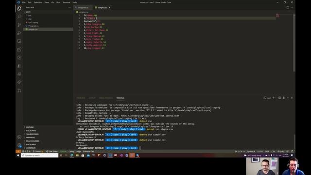 Processing CSV files in C# (#223) смотреть онлайн