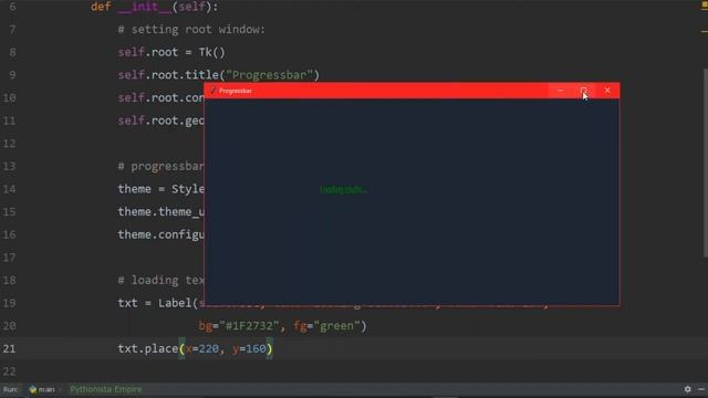 ? Tkinter Progressbar | Simple Loading Animation ?