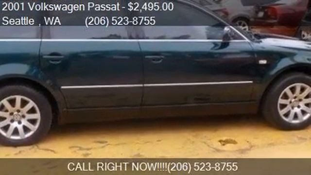 2001 Volkswagen Passat GLS 1.8T 4dr New Turbo Wagon for sale Auto Loan Seattle Lake City смотреть онлайн