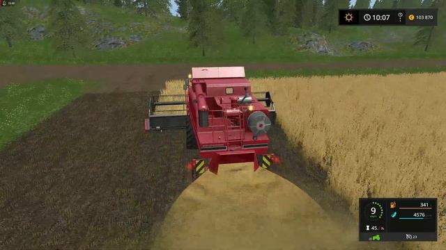 Farming Simulator 17 ➣ Сложный режим • Sosnovka. Часть 177. Сбор урожая Соевых Бобов на своём поле смотреть онлайн