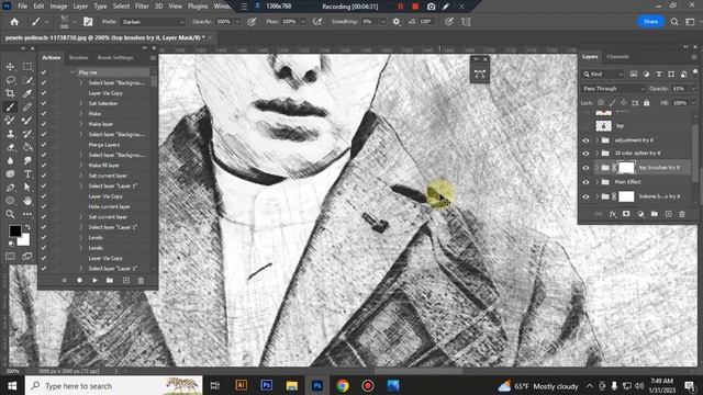 Abstract Sketch Art Photoshop Action смотреть онлайн