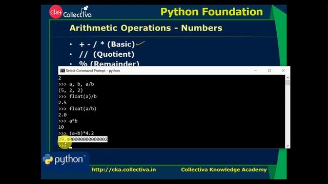 #12 Arithmetic Operations - Numbers || Learn Python Foundation in Tamil смотреть онлайн