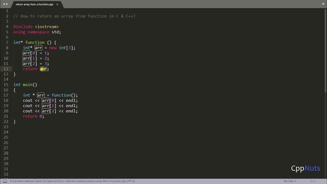 How To Return An Array From Function In C And C++? смотреть онлайн