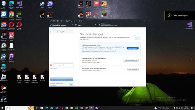Github Desktop nasıl indirlir proje nasıl yüklenir смотреть онлайн