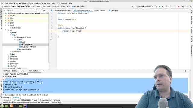 Spring Boot ResponseEntity Http status codes vs json response смотреть онлайн