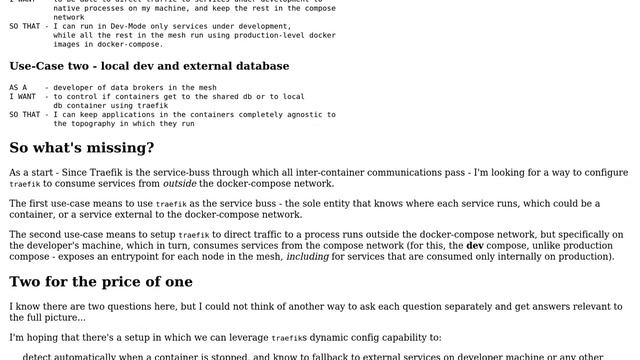 docker-compose + traefik - direct traffic to services outside the docker-compose network смотреть онлайн