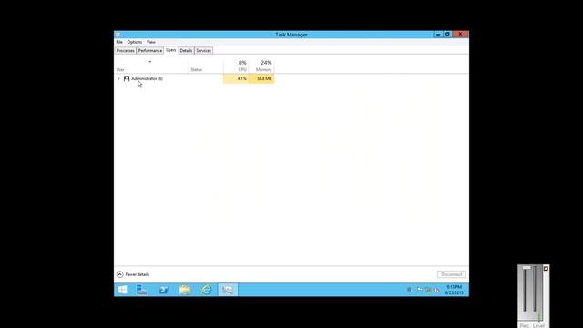 Task Manager on Windows Server 2012 R2 смотреть онлайн