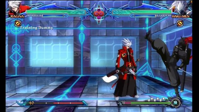 BlazBlue: Chrono Phantasma 1.1- Hakumen Combos смотреть онлайн