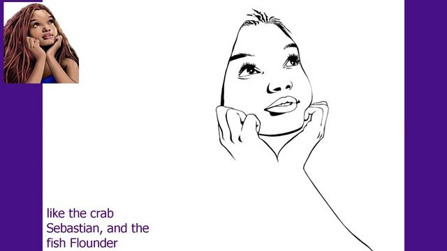 Halle Bailey, Ariel from the movie The Little Mermaid - How to draw смотреть онлайн
