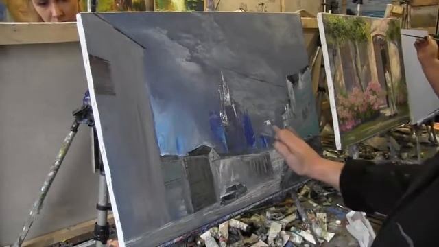 Игорь Сахаров, мастер класс в Москве, уроки масляной живописи для начинающих смотреть онлайн