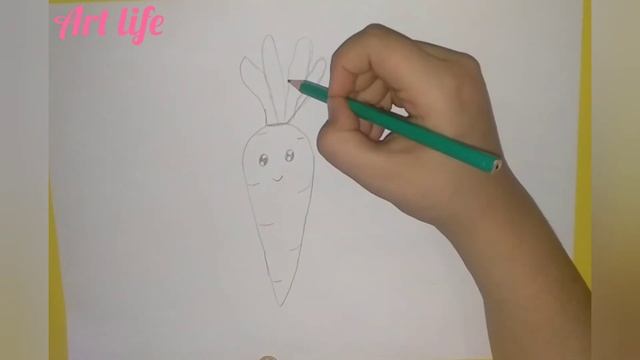 Как нарисовать милую морковку? смотреть онлайн