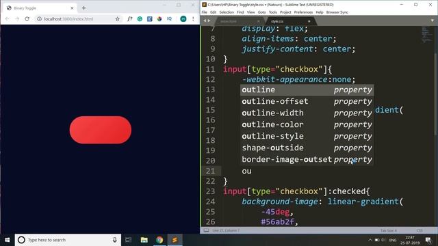 CSS Binary Toggle | CSS Custom Checkbox | CSS Tutorial смотреть онлайн