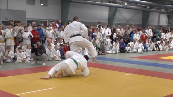 Mikhail Pulyaev and Kirill Voprosov on a holiday of judo of Judo Club "Kaskad" invites its friends