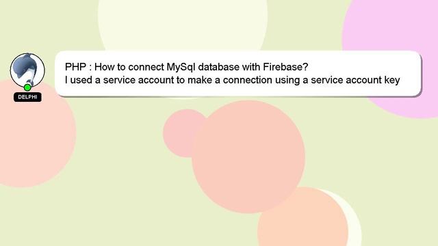 PHP : How to connect MySql database with Firebase? смотреть онлайн