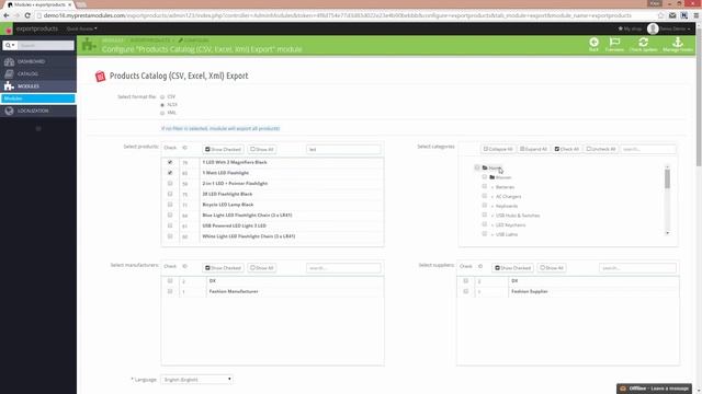 Prestashop Products Catalog (CSV, Excel, Xml) Export module tutorial смотреть онлайн