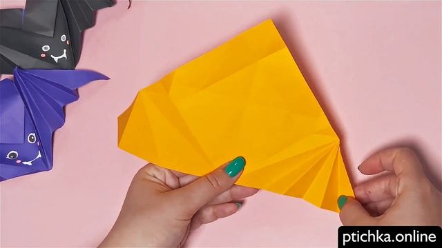 Оригами «Летучая мышь» из бумаги своими руками на ХЭЛЛОУИН / «Летучая мышь-сердечко» смотреть онлайн