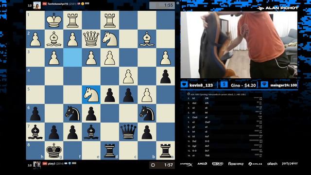 Alan Pichot sufre una caída en pleno streaming mientras jugaba el Titled Tuesday. смотреть онлайн