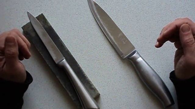Как заточить нож если нет бруска и другого ножа. смотреть онлайн