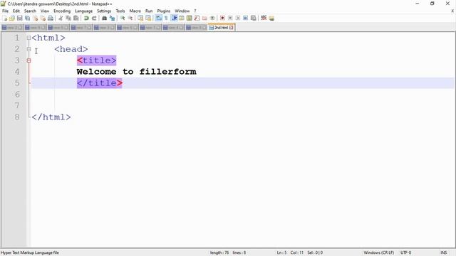 2nd Class- HTML 1st Program | web development free course with certificate| Free Computer Classes смотреть онлайн