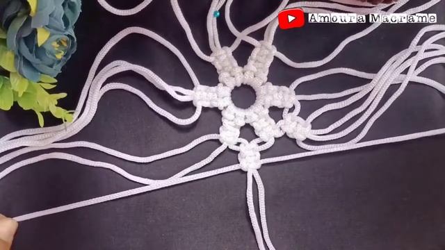 DIY Macrame Snowflake | Christmas Macrame Ornament | Macrame Snowflake Christmas Decoration Tutoria смотреть онлайн