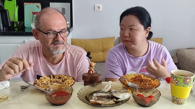 МУКБАНГ ТУРЕЦКИЙ Плов, МАКАРОНЫ По ФЛОТСКИ, РЫБА СИБАС, Кетчуп, Помидоры ЧЕРРИ! ОЧЕНЬ Просто, Вкусн смотреть онлайн