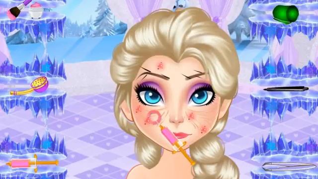 Мультик: Ельза у косметолога/Cartoon : Elsa Cosmetologist