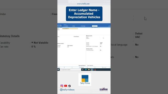 Create Ledgers for Fixed Assets and Depreciation in Tally смотреть онлайн