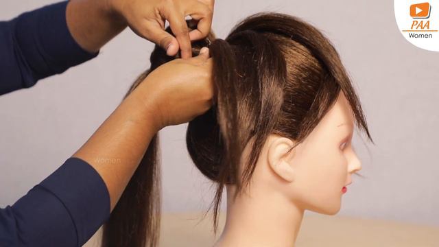 Messy Party Wear Bun Hairstyle For Girls | Messy Bun Hairstyle | Paa Women смотреть онлайн