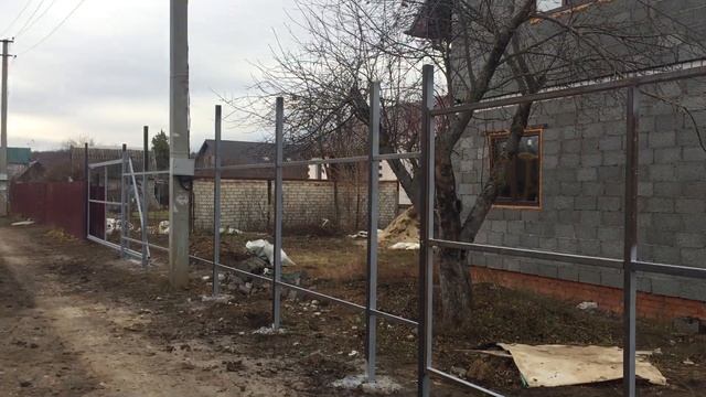 Откатные ворота, каркас забора, в доме из керамзитобетонных блоков смотреть онлайн