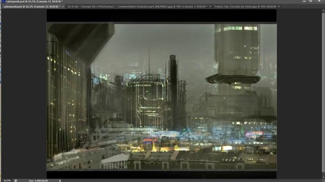 Concept Art - City CyberPunk смотреть онлайн