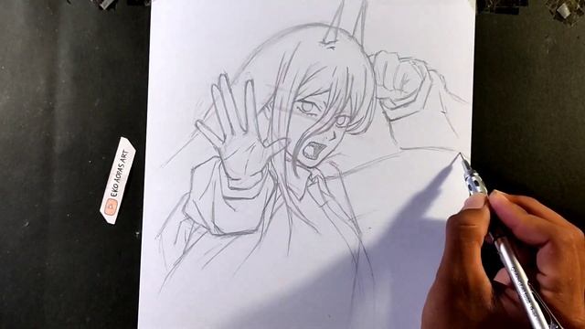 How to Draw Power - [Chainsaw Man] смотреть онлайн