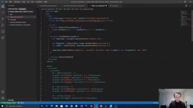 A Frame Animating Camera Rig to Move by Onclick Event смотреть онлайн
