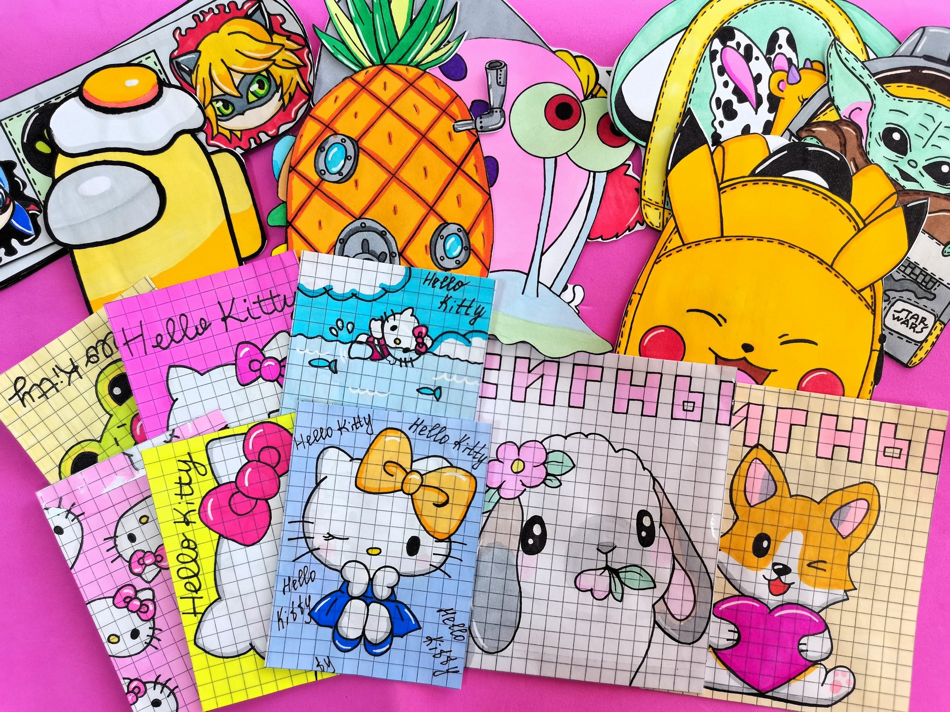 Hello Kitty?/SpongeBob?/Губка Боб?Back to school 2️⃣/Распаковка бумажных сюрпризов? смотреть онлайн