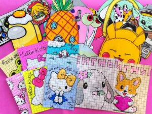 Hello Kitty?/SpongeBob?/Губка Боб?Back to school 2️⃣/Распаковка бумажных сюрпризов?