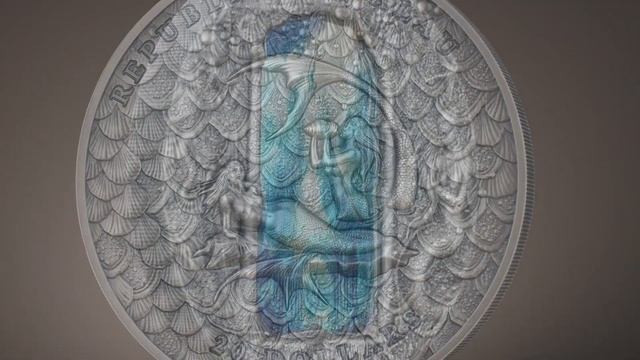 MERMAIDS Underwater Fantasy 3 Oz Silver Coin 20$ Palau 2024 смотреть онлайн
