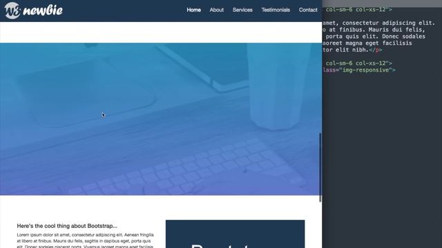 Responsive Bootstrap Website Tutorial with Full Screen Landing Page смотреть онлайн