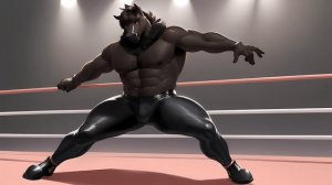 [AI FURRY ART] anthro, furry, horse, wrestler, male
