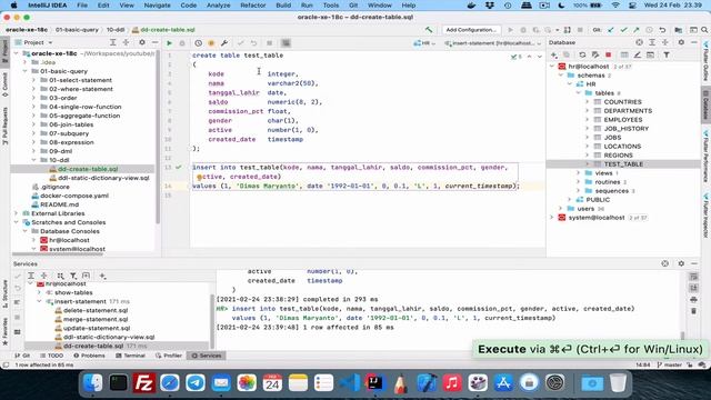 #13.b - Create Table (DDL) | BELAJAR RDBMS ORACLE 18C смотреть онлайн