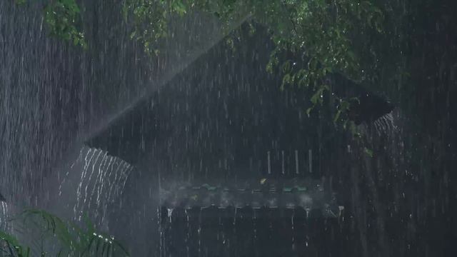 Fall Easily Into Deep Sleep with Relaxing Heavy Rainfall on Roof & Strong Thunder Sounds at Night смотреть онлайн