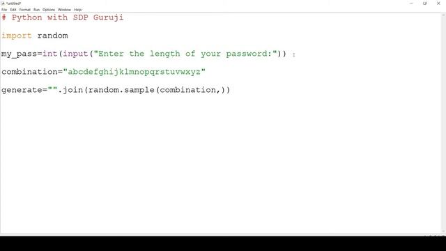 How To Create A Random Password Generator Using Python | Python Mini Projects | SDPGuruji | Project смотреть онлайн