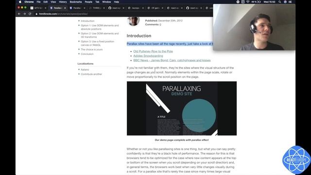 Bringing webgl to react - Paul Henschel aka @0xca0a at @ReacteuropeOrgConf 2020 смотреть онлайн