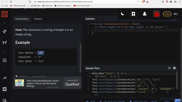 Codewars - Javascript - Contamination #1 -String- смотреть онлайн