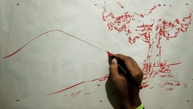 Crazy Sketch ?? | Daily Art Challenge #97 | Marker drawing | Brush PeN Drawing | Scenery Drawing смотреть онлайн